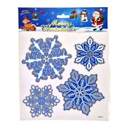 Craciun - Decoratiune Craciun, sticker fulg de nea