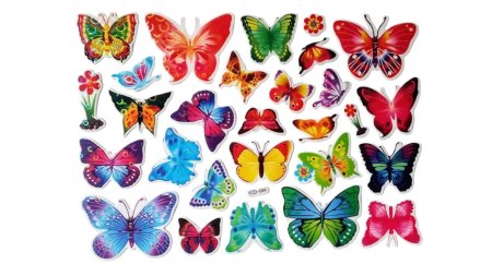 Diverse - Planseta de colorat cu fluturi autoadezivi