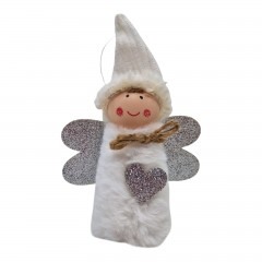 Craciun - Decoratiune pentru pomul de Craciun, ingeras cu blanita , 10 cm