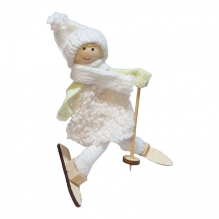 Craciun - Decoratiune pentru pomul de Craciun, copilas cu schiuri