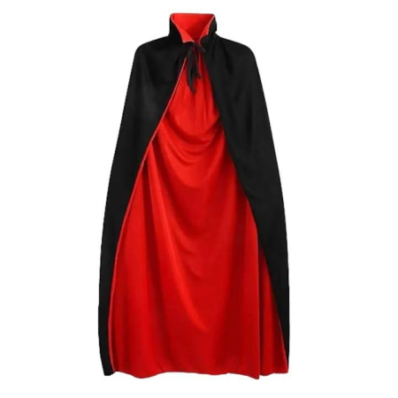 Halloween - Pelerina reversibila rosu-negru pentru costume de Halloween si cosplay