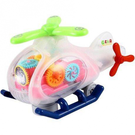 Vehicule - elicopter cu carcasa transparenta, lumini si sunete, 23 cm