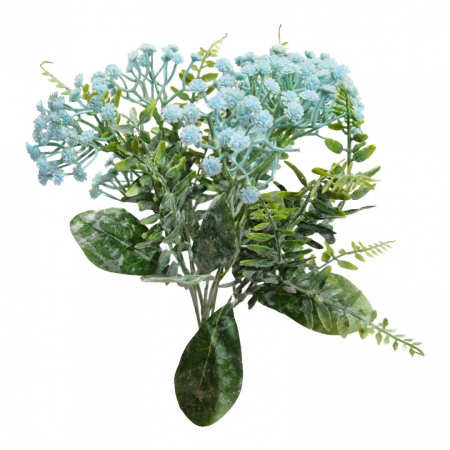 Flori artificiale - Flori artificiale brumate, gypsophila, buchet de 9 fire, 35 cm