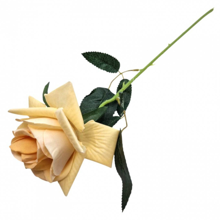 Flori artificiale - Flori artificiale, fir trandafir, 50 cm, crem