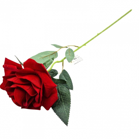 Flori artificiale - Flori artificiale, fir trandafir, 50 cm, rosu