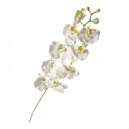 Flori artificiale - Flori artificiale, orhidee, 95 cm, alb