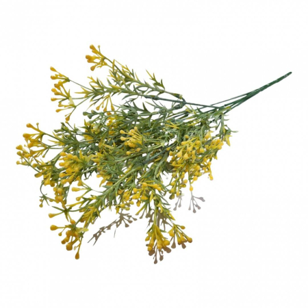 Flori artificiale - frunze artificiale cu muguri colorati, buchet de 5 fire, 35 cm