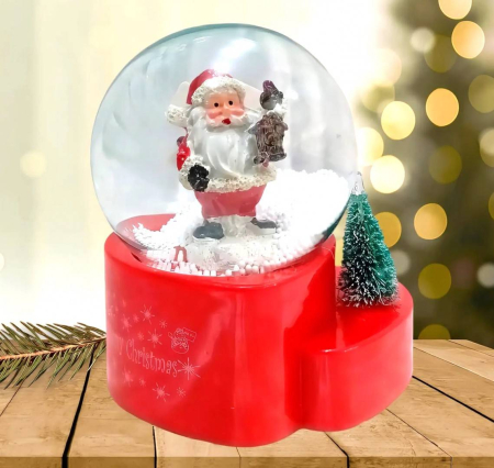 Craciun - Glob muzical cu Mos Craciun si efect de zapada