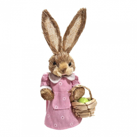 Paste - Iepuras din fire naturale, iepure decor Paste, 34 cm