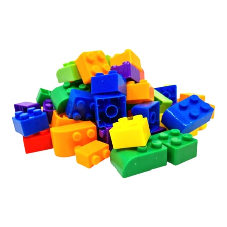 Jucarii Educative - Joc de constructie, caramizi din plastic, 75 piese