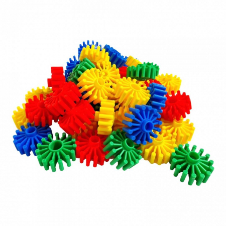 Jucarii - Joc de constructie cu roti zimtate, 50 buc