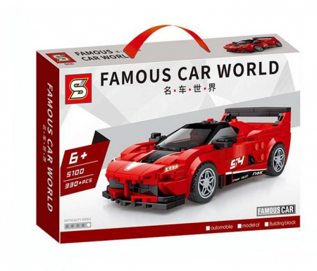 Constructie - joc de constructie Famous car world, masina decapotabila, 330 piese