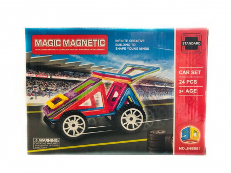 Constructie - Joc magnetic 24 piese - Masina