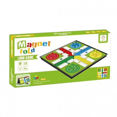 Jucarii Educative - Joc magnetic Ludo, pliabil