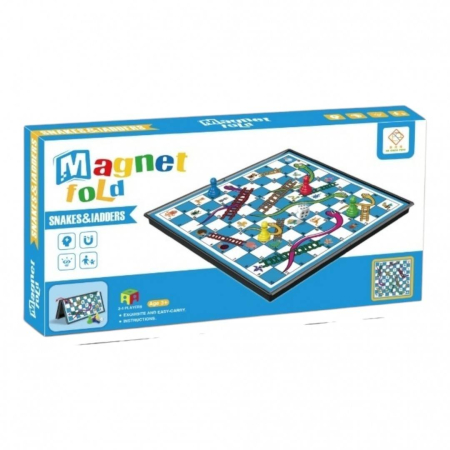 Jucarii Educative - Joc magnetic serpi si Scari, pliabil