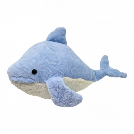 Vara - Jucarie de plus delfin albastru, 43 cm