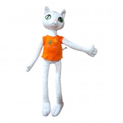 Jucarii de Plus - jucarie de plus, pisica cu insertie metalica, elf cat, 50 cm