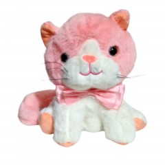 Jucarii de Plus - jucarie de plus pisicuta care miauna, 20 cm, roz