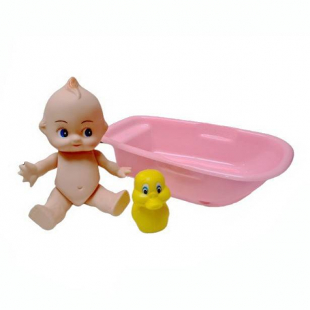 Bebe & Papusi & Accesorii - jucarie pentru baie, bebe cu rata si cada