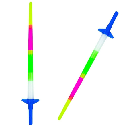 Arme - Jucarie sabie laser telescopica cu LED-uri, Model Galactic Star, 65 cm, albastru