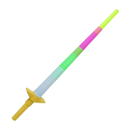 Arme - Jucarie sabie laser telescopica cu LED-uri, Model Galactic Star, 65 cm, galben