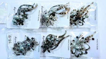 Produse Sezon - Martisor brosa vintage, floare cu marcasite, model 16-9