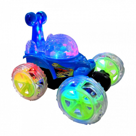 Vehicule - masina de cascadorii cu telecomanda, acumulator inclus, rotatii, lumini si sunete, mixt