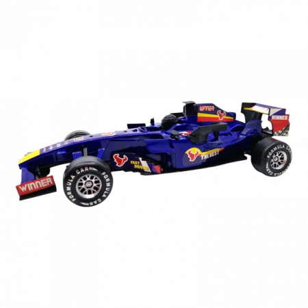 Jucarii - Masina de Jucarie Formula 1 cu Mecanism Mecanic, Masinuta de Curse pentru Baieti, 23 cm, albastru