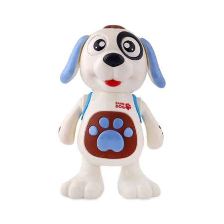 Jucarii Educative - Jucarie interactiva, catelusul Dance Dog cu lumini multicolore si muzica, 21 cm