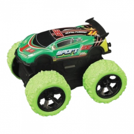 Jucarii - Masina metalica Off-Road cu sistem Pull-back, rezistenta la socuri, verde