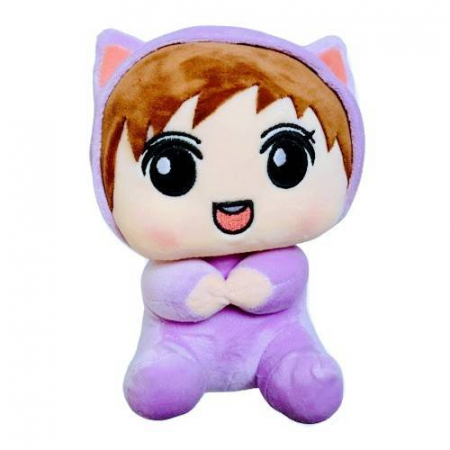 Bebe & Papusi & Accesorii - papusa textila, cry babies, mov/gri/maro, 20 cm