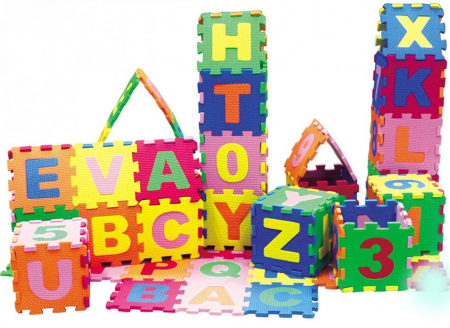 Jucarii Educative - Puzzle spuma, eva puzzle, 60 piese, covoras cu cifre