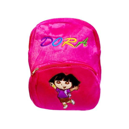 Jucarii de Plus - Rucsac cu buzunar, Dora, geanta din plus pentru gradinita, roz