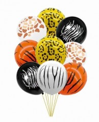 Petrecere - Set 10 baloane latex animal print, 30 cm