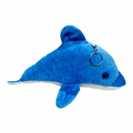 Vara - Jucarie din plus, delfin breloc, 20 cm, albastru deschis
