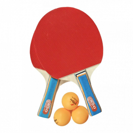 Vara - Set 2 palete tenis de masa, ping pong, 3 mingi, ASD