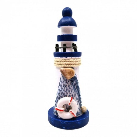 Vara - Far decorativ cu scoici si alte elemente decorative, lemn, 13 cm