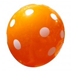 Petrecere - Set 5 baloane latex, 35 cm, portocaliu cu buline albe