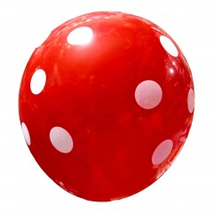 Petrecere - Set 5 baloane latex, 35 cm, rosu cu buline albe