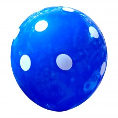 Petrecere - Set 5 baloane latex, 35 cm, albastru cu buline albe
