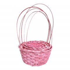 Cosuri - Set 5 cosuri din bambus pentru aranjamente florale, roz