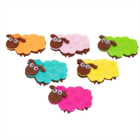 Paste - Decoratiune Paste, set 6 oite din fetru, autoadezive