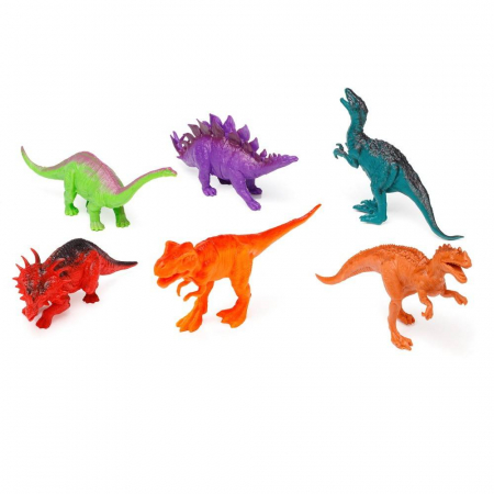 Animale - set 6 figurine , dinozauri, multicolor, 14-18 cm