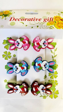 Paste - set 6 iepuri cu cleste