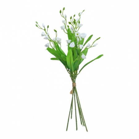 Flori artificiale - Set 6 lacramioare, flori artificiale decorative, 40 cm, margaritar alb