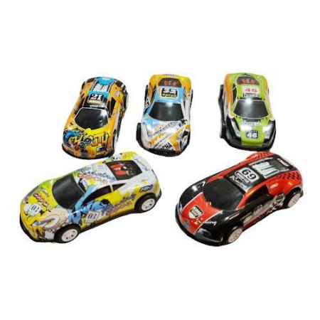 Vehicule - set 6 masini metalice de curse, 1:50, multicolore
