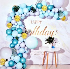 Petrecere - Set 60 baloane si accesorii pentru aranjament tip arcada, 3 baloane gigant, verde