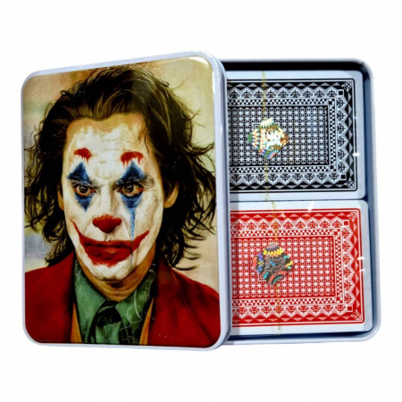 Vara - Set carti de joc poker, set 2 pachete in cutie metalica