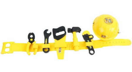 Jucarii Rol - Set centura cu scule si casca, 76 cm, galben