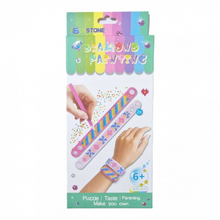Jucarii Educative - Set creativ de pictura cu diamante, 2 bratari reglabile